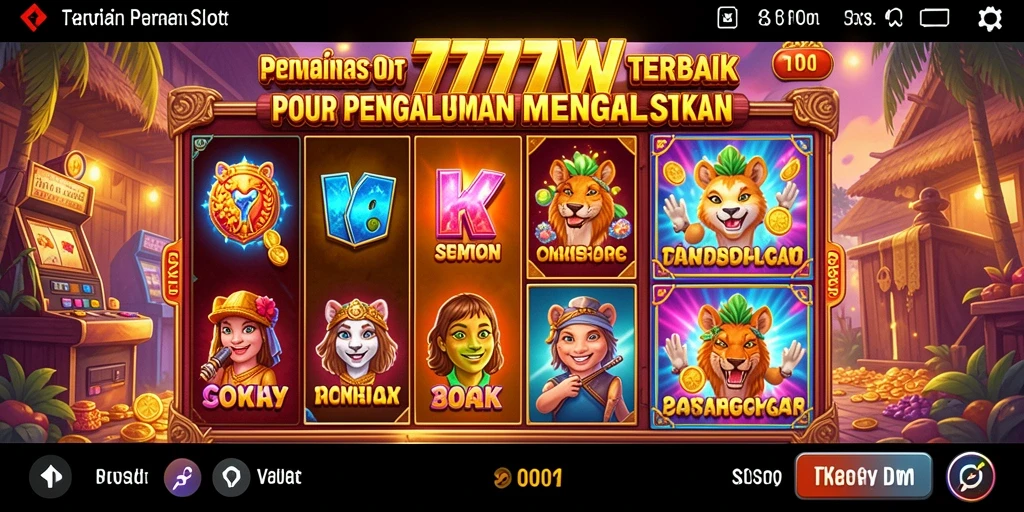Tampilan seru gameplay Slot 7777W dengan grafis mengesankan.