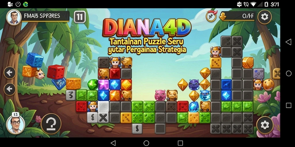 Tampilan gameplay DIANA4D yang menantang dan menarik.