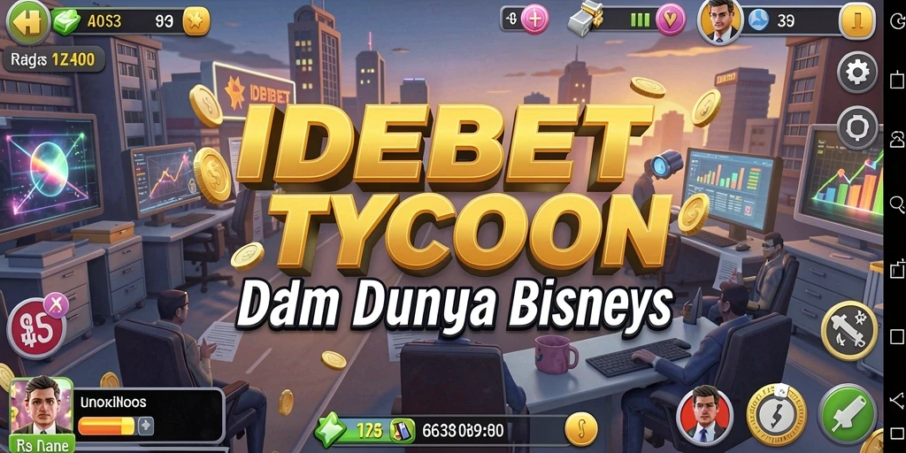 Tangkapan layar permainan IDEBET yang menampilkan aktivitas bisnis yang seru.