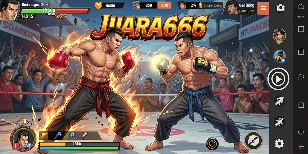 Tampilan visual epik dari gameplay JUARA666