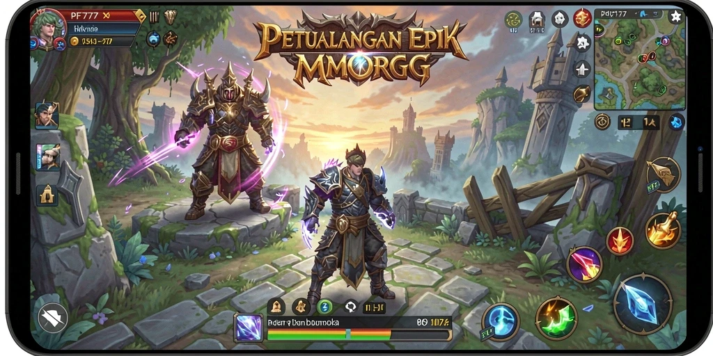 Tampilan menarik dari gameplay PF777 yang memukau dalam dunia MMORPG.