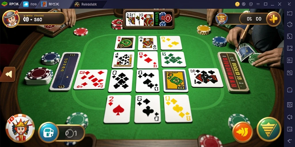Tampilan gameplay RPOK yang menarik dengan kartu Gaple.
