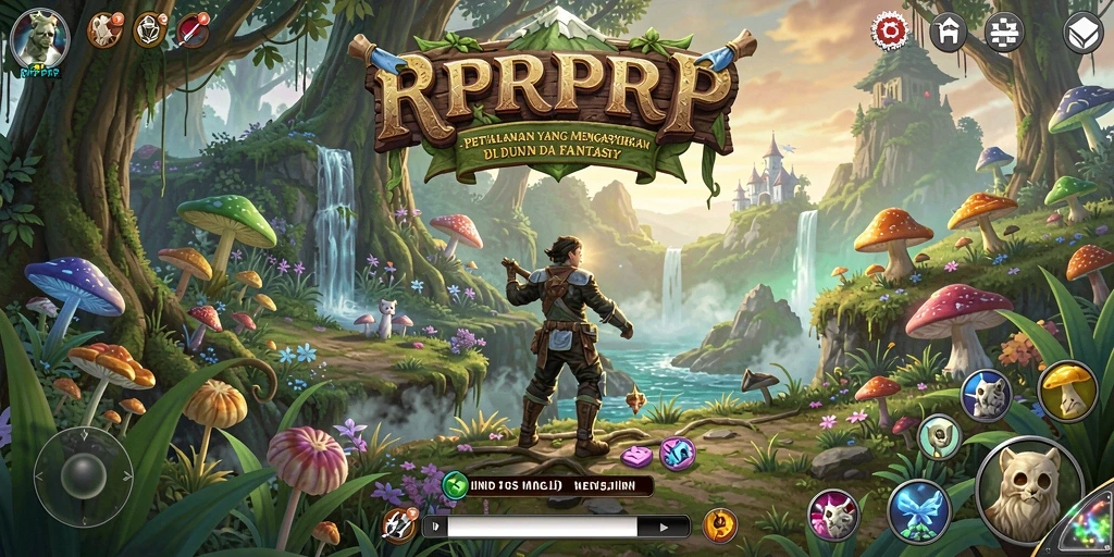 Tampilan screenshot gameplay RPRPRP yang menampilkan petualangan seru di dunia fantasi.