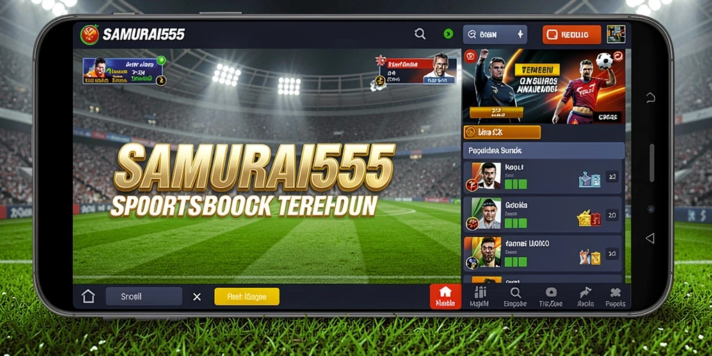 Tampilan menarik dari aplikasi Sportsbook SAMURAI555 yang aktif.